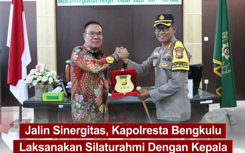 Jalin Sinergitas, Kapolresta Bengkulu Laksanakan Silaturahmi Dengan Kepala Pengadilan Negeri Bengkulu
