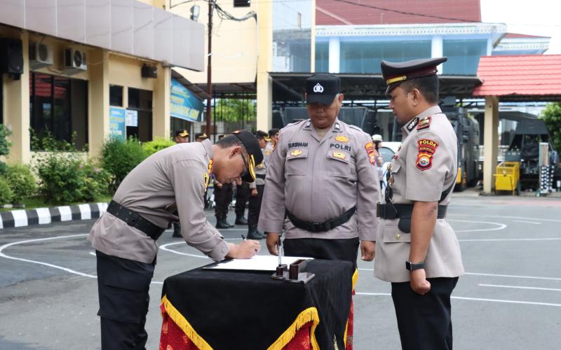 Serah Terima Jabatan, AKP Sujud Alif Yulam Lam Resmi Jabat Kasat Reskrim Polresta Bengkulu