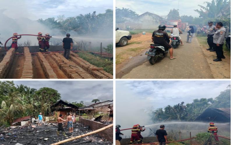 Kebakaran Rumah Semi Permanen di Perumahan Tanjung Gemilang, Korban Alami Luka Ringan