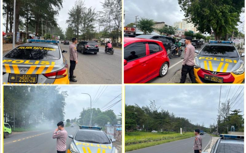 Polsek Ratu Agung Amankan Lalu Lintas Selama Libur Panjang