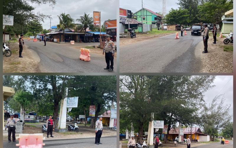 Polresta Bengkulu Amankan Arus Lalu Lintas di Pantai Zakat