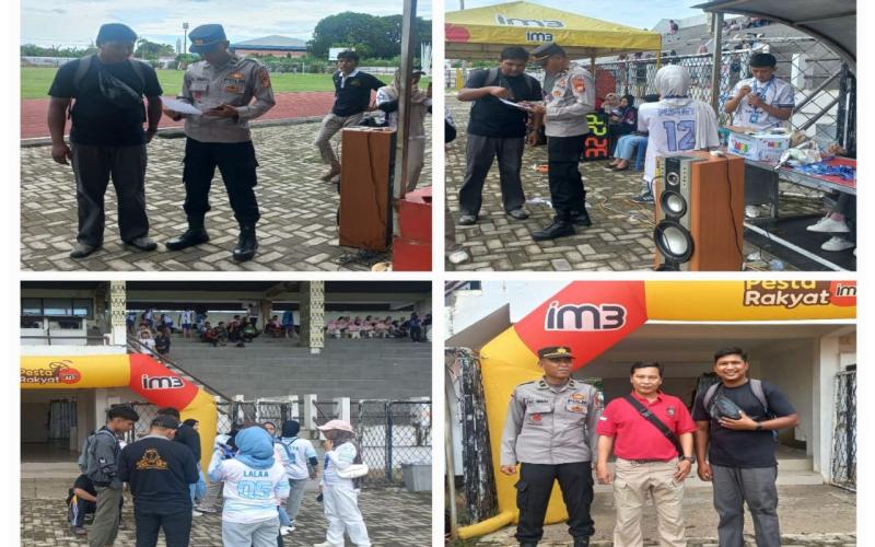 Polsek Ratu Agung Amankan dan Pantau Jenggalu Champions League (JCL) 2025 di Stadion Semarak Bengkulu