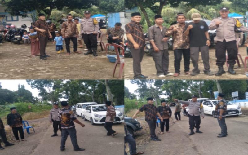 Bhabinkamtibmas Kelurahan Timur Indah Amankan Resepsi Pernikahan di Singaranpati