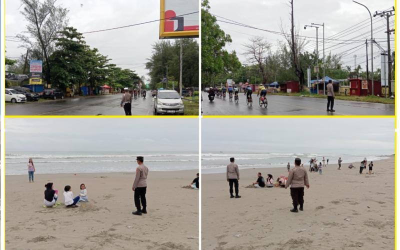 Personel Polresta Bengkulu Siaga di Pos Pantai Panjang, Pastikan Arus Lalu Lintas Lancar dan Aman