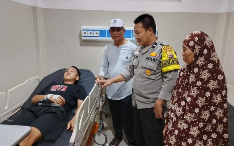 Bhabinkamtibmas Kelurahan Betungan Bantu Anak Yatim Piatu Mendapatkan Perawatan di RSUD M. Yunus