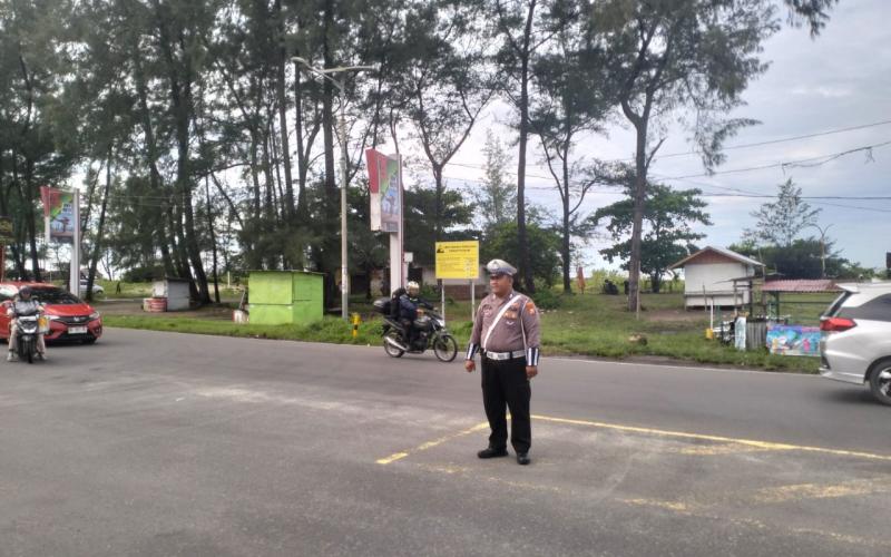 Satlantas Polresta Bengkulu Gelar Patroli dan Pengamanan Lalu Lintas Antisipasi Kemacetan Libur Panjang