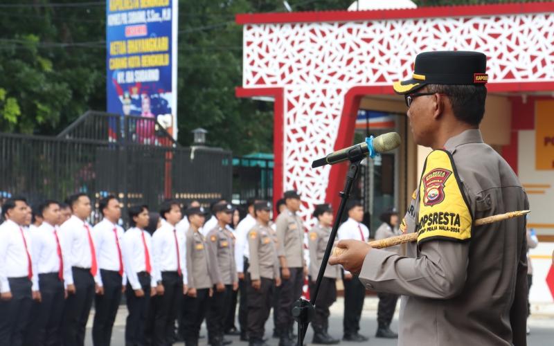 Pimpin Apel Pagi, Kapolresta Bengkulu Tekankan Cepat Tanggapi Laporan Masyarakat Sekecil Apapun