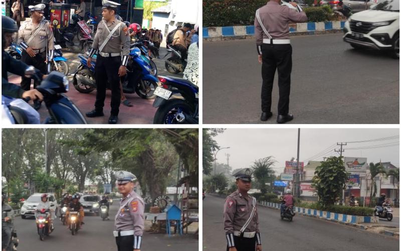 Satlantas Polresta Bengkulu Atur Lalu Lintas Sore, Pastikan Kelancaran Arus Kendaraan