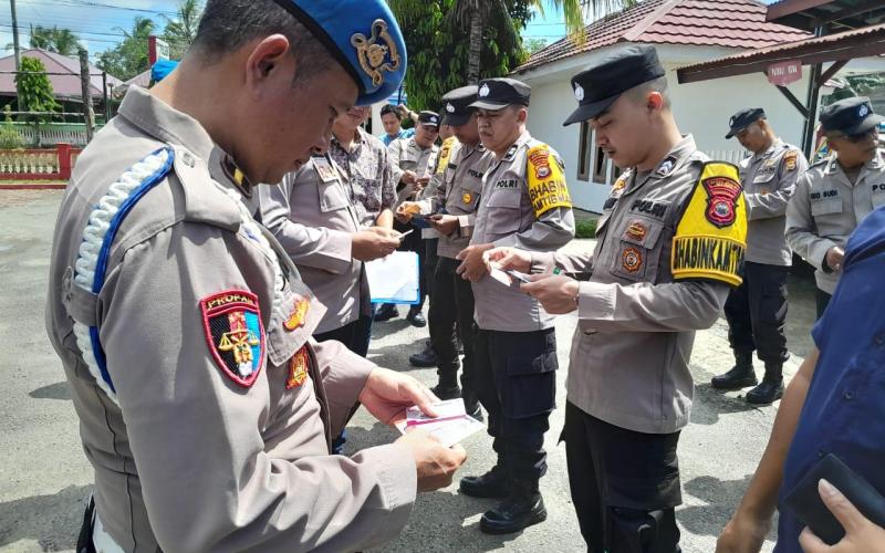 Polres Seluma Gelar Pemeriksaan Disiplin Anggota Polsek Jajaran