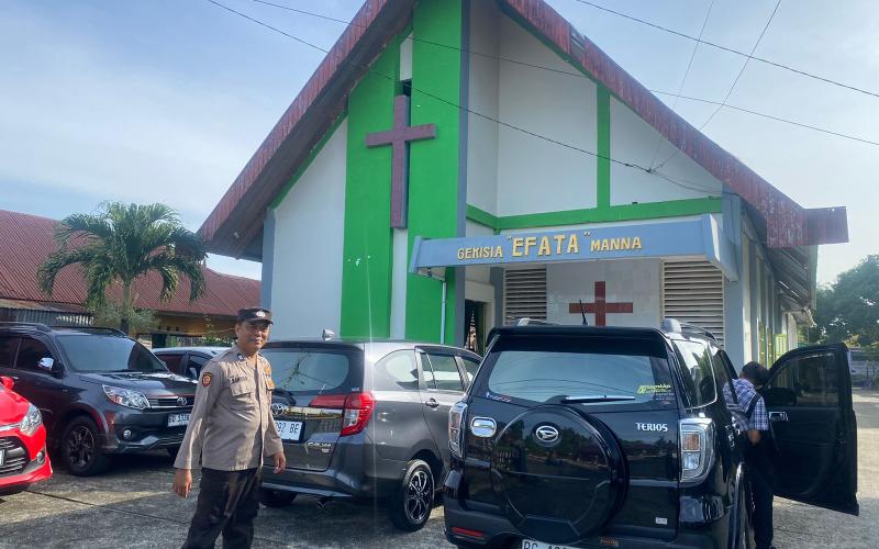 Polsek Kota Manna Laksanakan Monitoring Ibadah Mingguan di Gereja-Gereja Wilayah Hukum