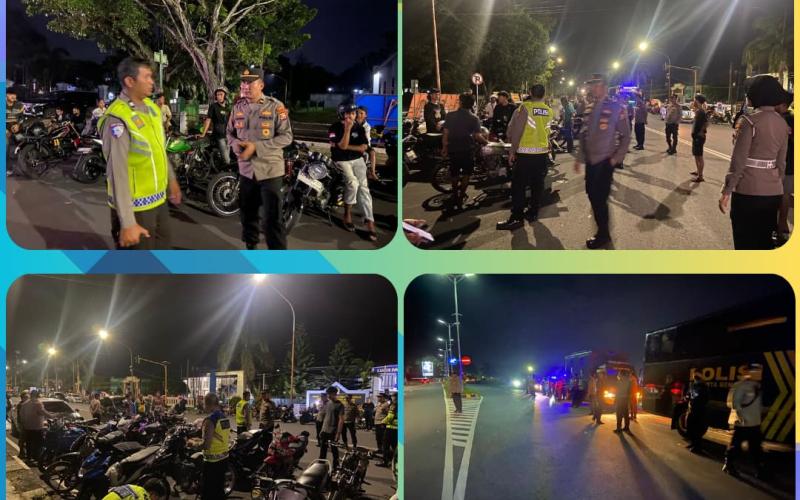 Polresta Bengkulu Laksanakan KRYD, Amankan Puluhan Kendaraan dan Tindak Pelaku Tawuran