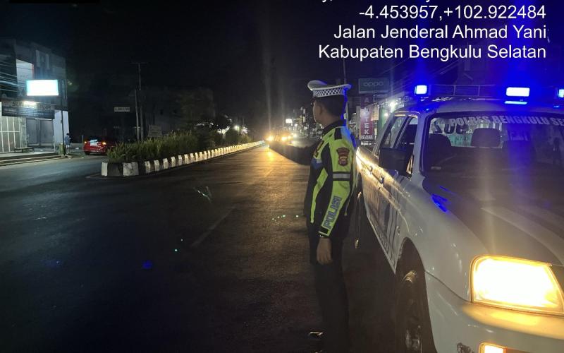 Satlantas Polres Bengkulu Selatan Gelar Patroli Malam, Pastikan Keamanan dan Ketertiban Lalu Lintas