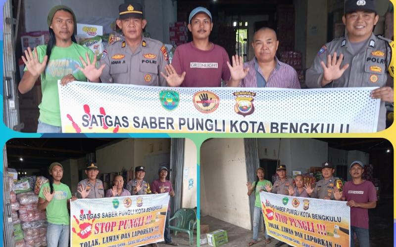 Polsek Teluk Segara Gelar Operasi Saber Pungli di Kawasan Alfamart