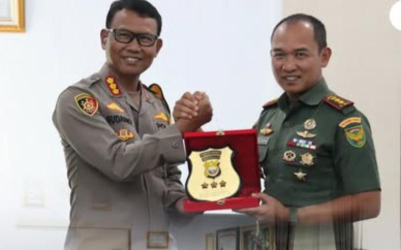 Pererat Sinergitas TNI-Polri, Kapolresta  Silaturahmi Ke Kodim 0407/Kota Bengkulu
