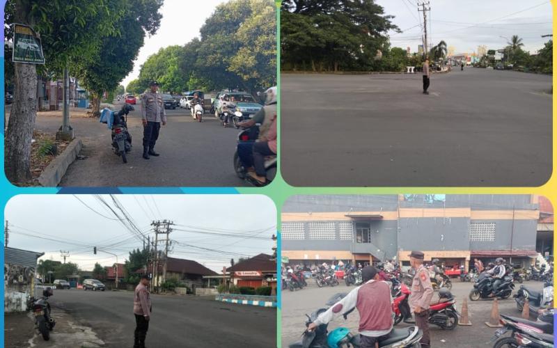 Polsek Ratu Samban Gelar Gatur Pagi, Pastikan Kelancaran Lalu Lintas di Bengkulu