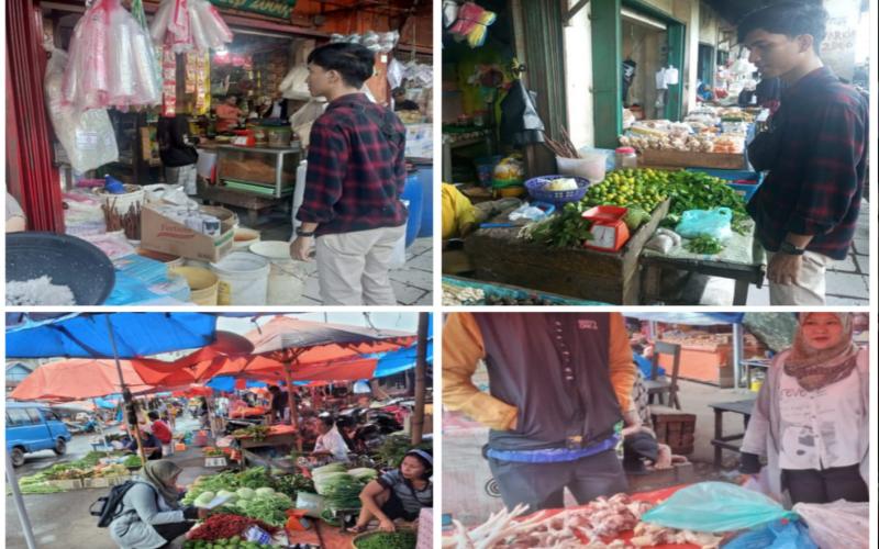 Sat Intelkam Polresta Bengkulu Pantau Harga Bahan Pokok di Pasar 