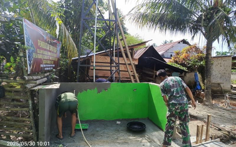 Sumur Bor Program TMMD ke 124 Kodim 0408/BS, Selesai Dibangun