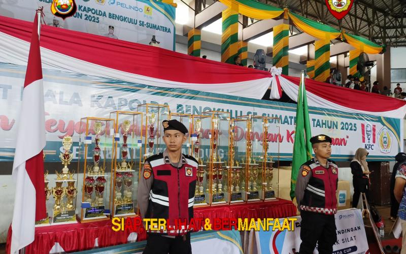 Dit Samapta Polda Bengkulu Gelar Apel dan Pengamanan Kejuaraan Pencak Silat Kapolda Cup