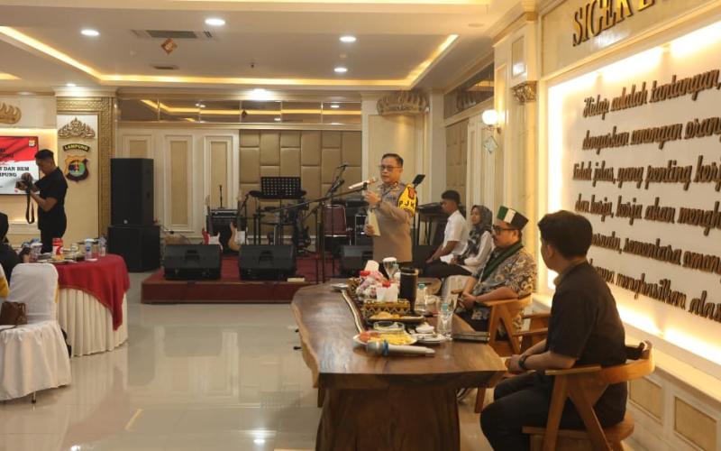 Kapolda Lampung, OKP Cipayung dan BEM Lampung, Wujudkan Sinergitas Jaga Kamtibmas