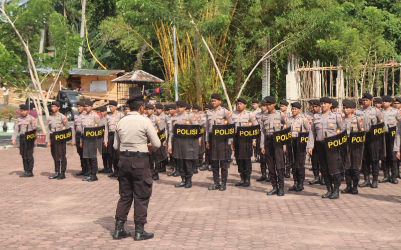 Ditsamapta Polda Bengkulu Tingkatkan Profesionalisme Lewat Latihan Pengamanan Massa Aksi
