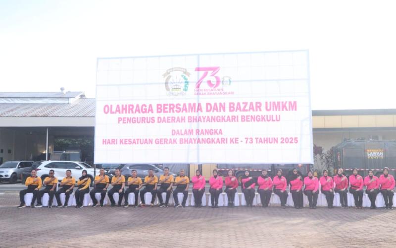 Kapolda Bengkulu Ajak Polri dan Bhayangkari Perkuat Kebersamaan Lewat Olahraga dan Bazar UMKM HKGB ke-73