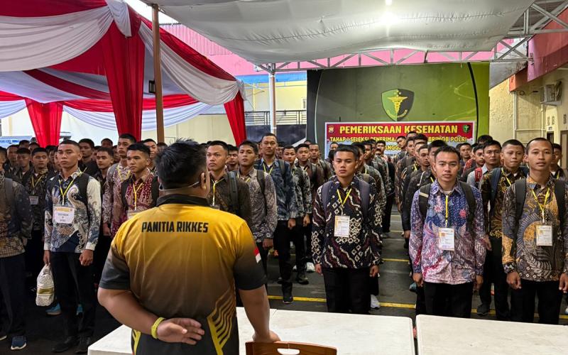 Biddokkes Polda Bengkulu Laksanakan Pemeriksaan Kesehatan Casis Bintara Brimob TA 2026