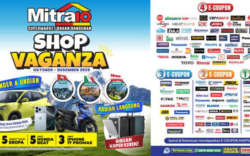 Grand Prize Shopvaganza 2025: Liburan ke Eropa! Saatnya Tingkatkan Transaksi di Mitra10