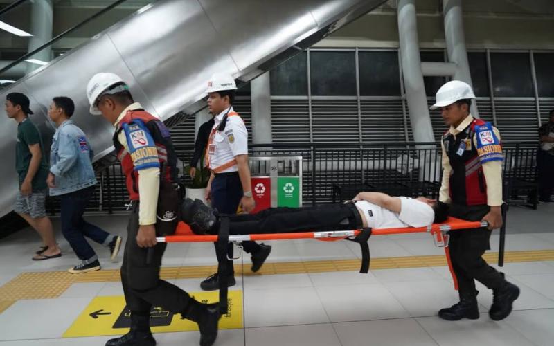 Libatkan Pihak Eksternal, KAI Lakukan Simulasi Tanggap Darurat LRT Jabodebek