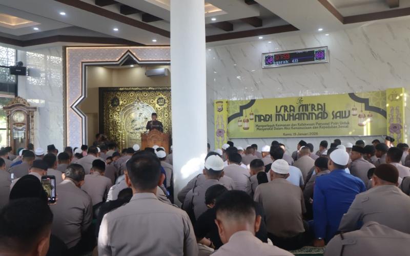 Polda Bengkulu Gelar Peringatan Isra Mi’raj 1447 H