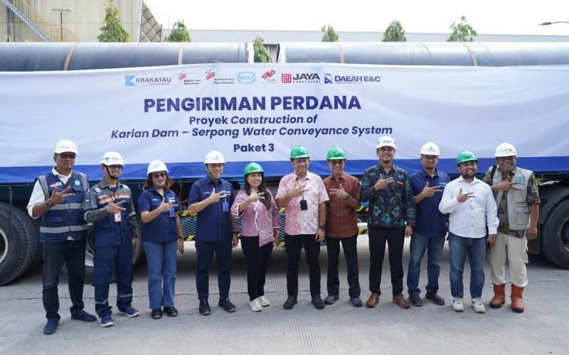 Perkuat Dukungan Infrastruktur Air Krakatau Pipe Resmi Memulai Pengiriman Perdana Proyek Karian