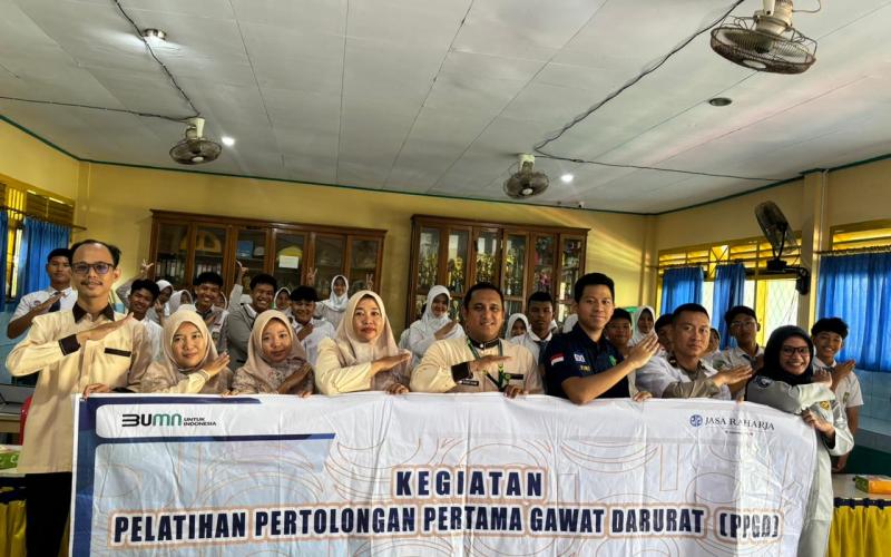 Jasa Raharja Bengkulu Kolaborasi dengan Bidokkes Polda Bengkulu Gelar Edukasi PPGD di Lingkungan Sekolah