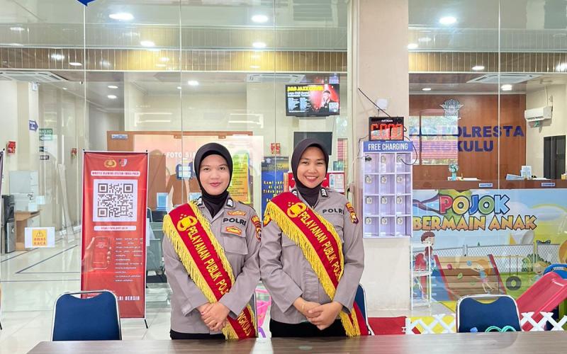 Polresta Bengkulu Hadirkan Pelayanan Prima, Polwan Sambut Warga Secara Humanis