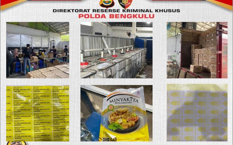 Ditreskrimsus Polda Bengkulu Bongkar Dugaan Pengemasan Ilegal Minyakkita Satu Tersangka Diamankan