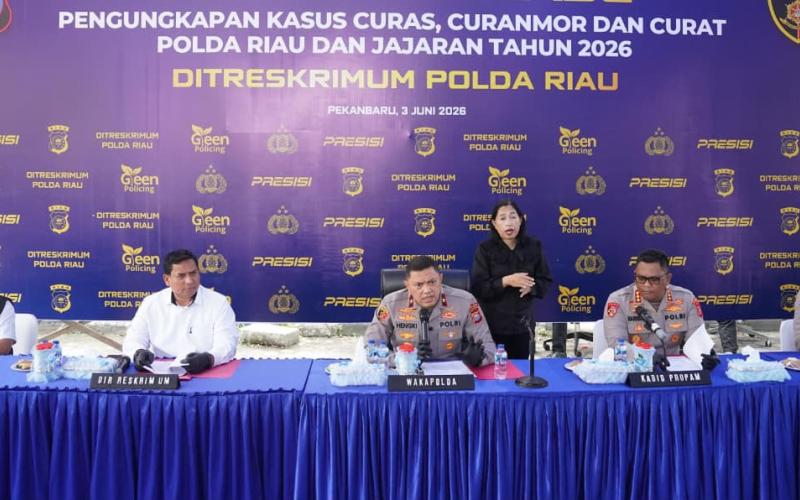 Polda Riau Bongkar 1.333 Kasus Kejahatan Jalanan, 525 Tersangka Diamankan 