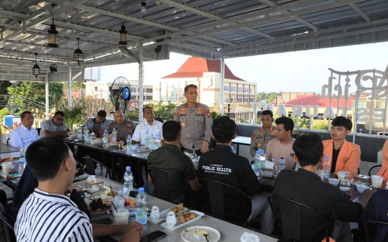 "Ngopi Santai" Kapolda Bengkulu Bersama BEM se-Kota Bengkulu
