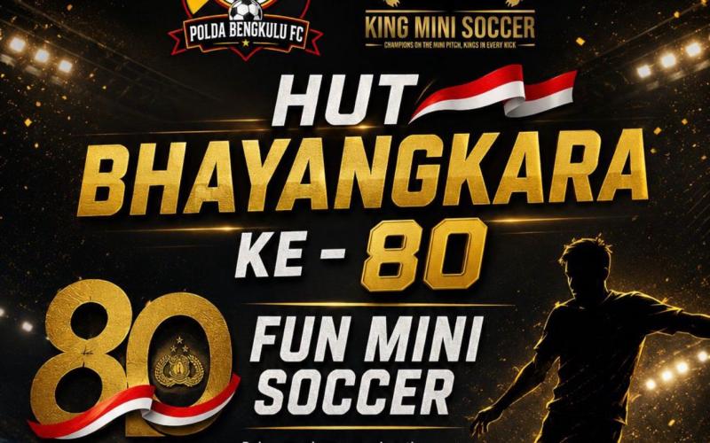 Polda Bengkulu Gelar Fun Mini Soccer