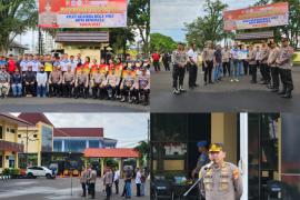 Kapolresta Bengkulu Lepas Kontingen Atlet Bola Voli Kota Bengkulu Bertanding di Kejurda 