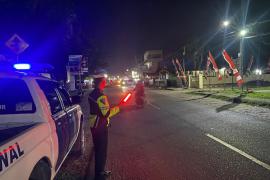 Sat Lantas Polres Kaur Patroli Blue Light Cegah Gangguan Kamtibmas  