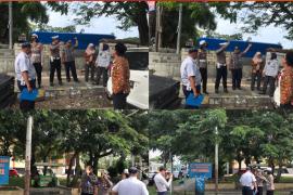 Unit Kamsel Satlantas Polresta Bengkulu Gelar Rekayasa Pemasangan Rambu Lalu-Lintas 