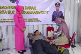 Sambut Hut Bahayangkara Ke 77, Polres Mukomuko Gelar Aksi Donor Darah
