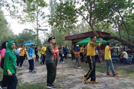 Hut Bhayangkara Ke 77, Polres Mukomuko Adakan Jalan Santai dan Olahraga Bersama, Dibanjiri Hadiah Dorprize 