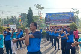 Hari Jadi Polwan Ke-75, Polres Kaur Gelar Olahraga Bersama Insan Pers 