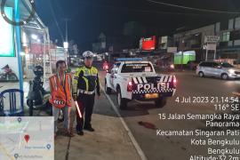 Patroli Blue Light, Sat Lantas Polresta Bengkulu Tidak Temukan Aksi Balap Liar