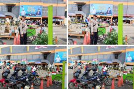 Polsek Ratu Samban, Patroli Sambang Bersama Pedagang dan Pengunjung Pasar Minggu
