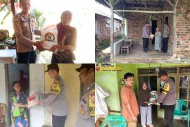 Kepedulian Polri, Polres Kaur dan Polsek Jajaran Salurkan Bantuan Sembako kepada Warga Kurang Mampu 