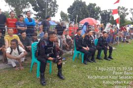 Polsek Kaur Selatan Berikan Pengmanan Hari Ke 9 Turnament Sepak Bola Antar Desa