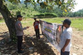 Cegah Kebakaran Hutan di Wilayah Hukum, Polsek Muara Sahung Gencar Sosialisasikan Karhutlah 