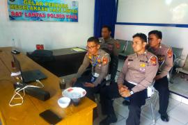 Personel Polres Kaur Ikuti Vicon 'Analisa Evaluasi Kegiatan Operasional Regident, Penegakan Hukum dan Kegiatan Operasional Lalu Lintas Lainnya'