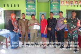 Bhabinkamtibmas Polsek Kaur Utara Monitoring Pembagian BLT-DD Tahap III Tahun 2023