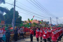 Berpartisipasi Rayakan Kemerdekaan RI Ke-78,  Polres Kaur Gelar Pengawalan dan Pengamanan Gerak Jalan 